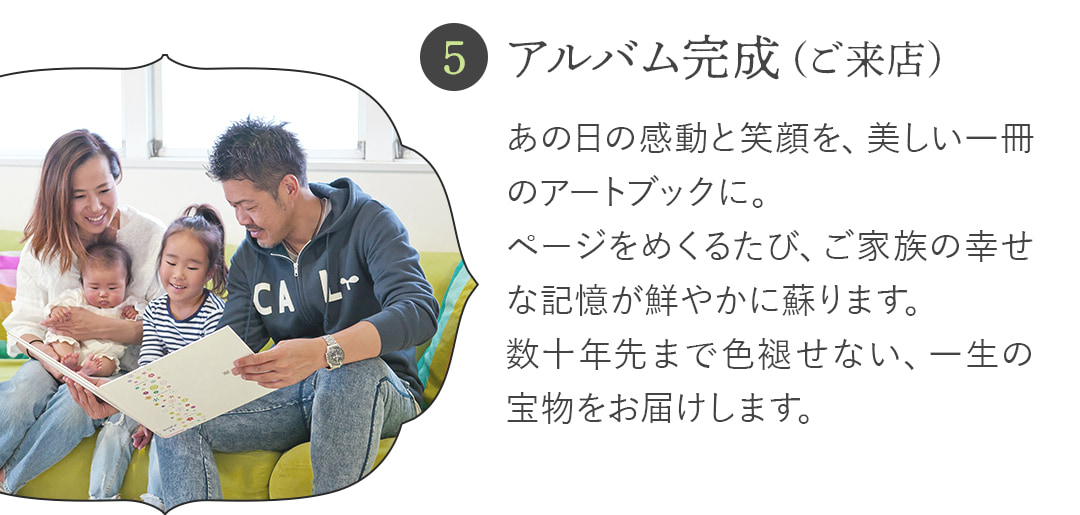 5アルバム完成（ご来店）